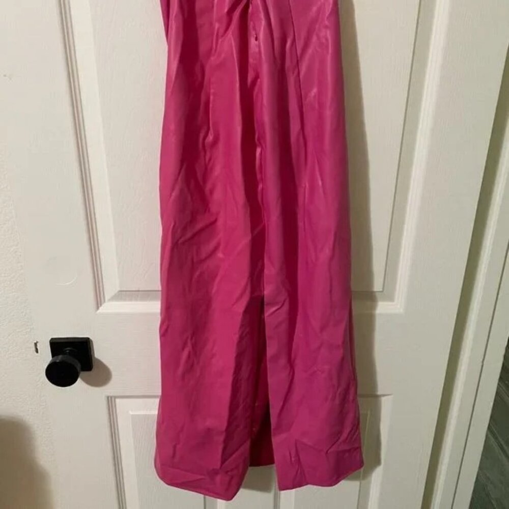 NEW Bardot Helena Faux Leather Midi Dress in Hot Pink 6 Medium - Picture 5 of 10